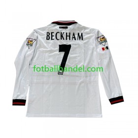 Herre Fotballdrakter Manchester United Beckham 7 Borte Retro 1998-1999 Langermet